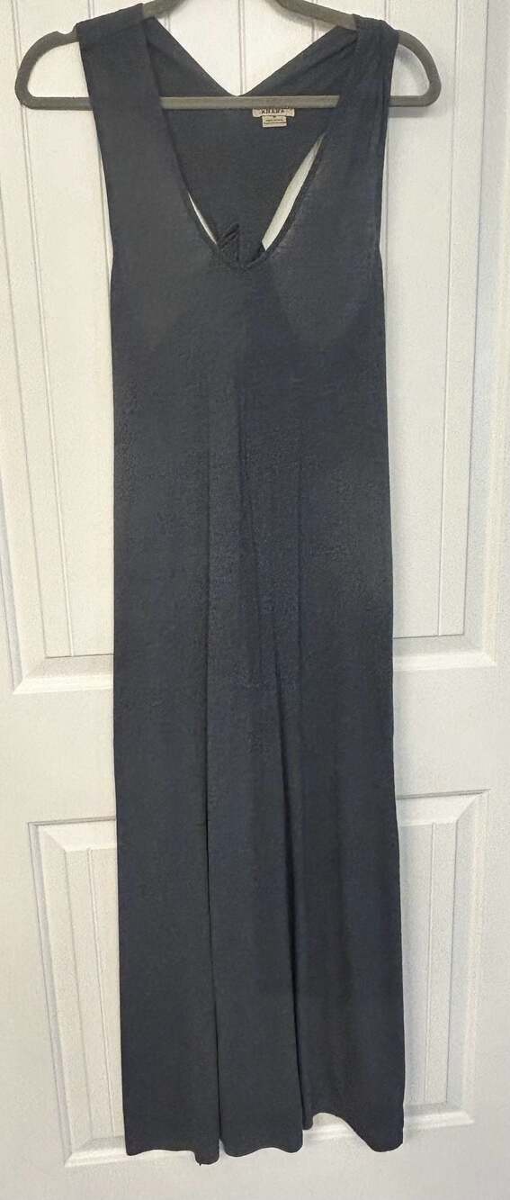 Anamá Charcoal Grey Knit Maxi Dress with Twisted Knot Back Detail